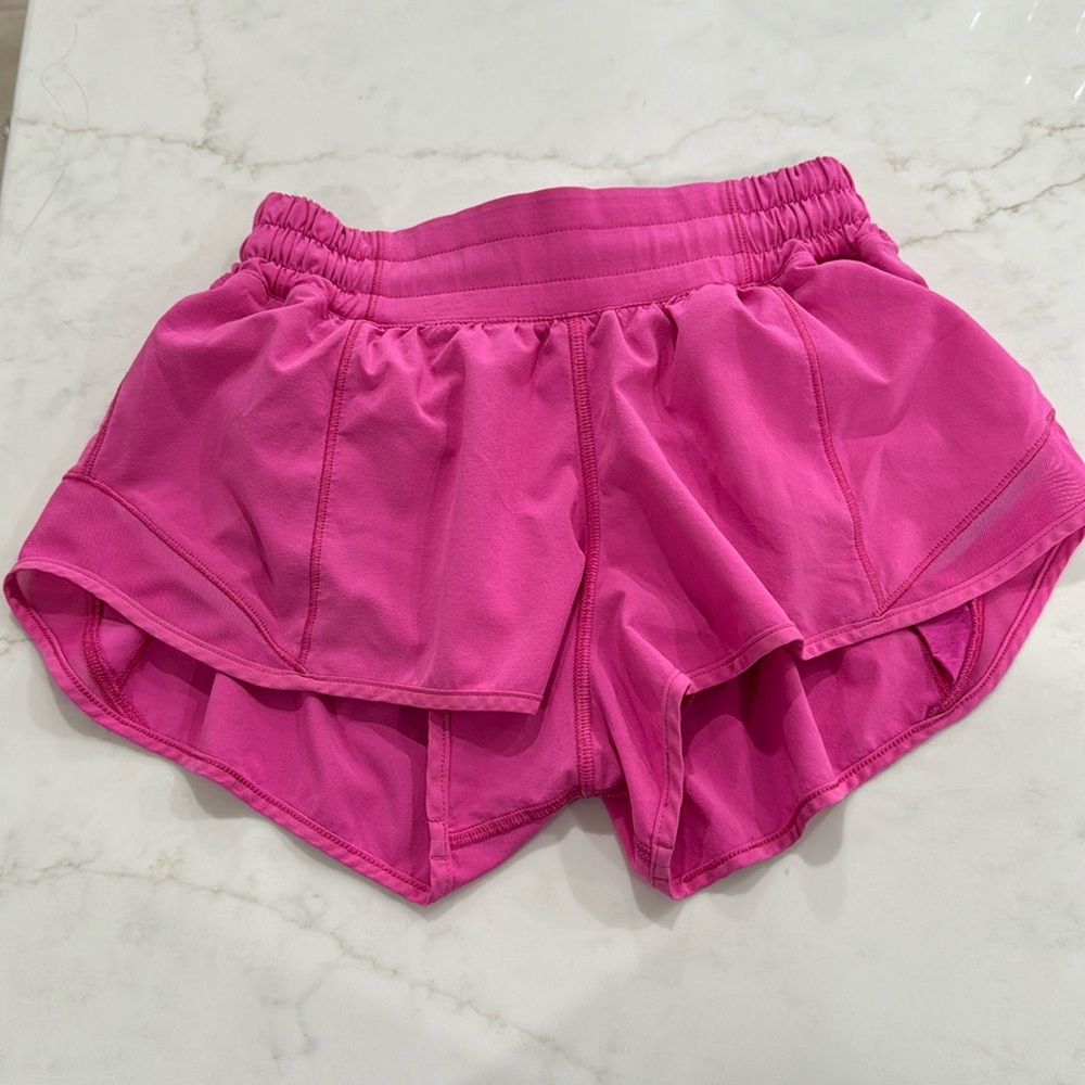 Pink Lululemon Hotty Hot Low-Rise Lined Short 2.5"